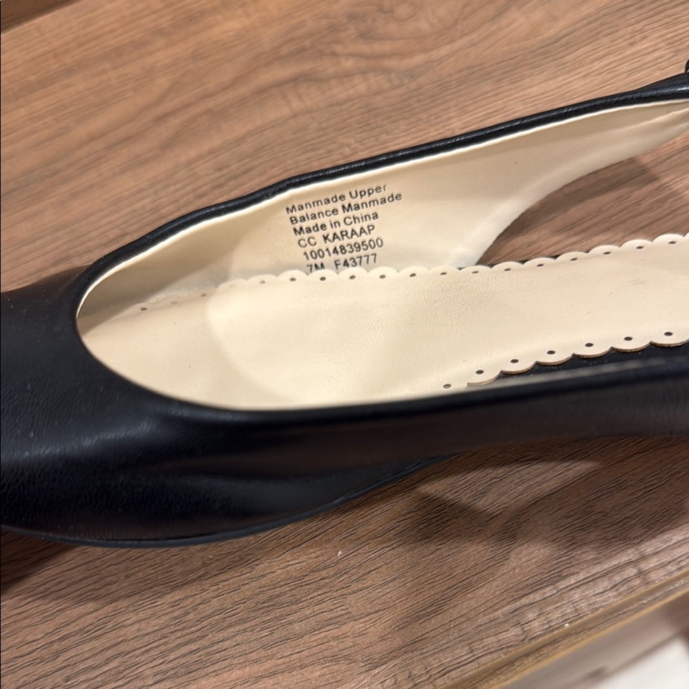 Charter Club Black Flats Minimalist Pointed-Toe Design - Picture 5 of 10